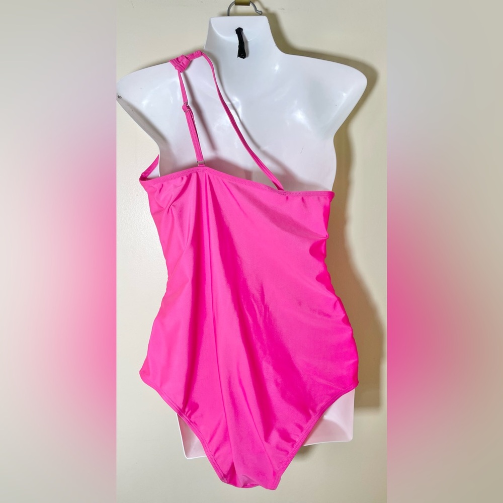 Sz XL women One-Shoulder Pink Swimsuit - Picture 14 of 14